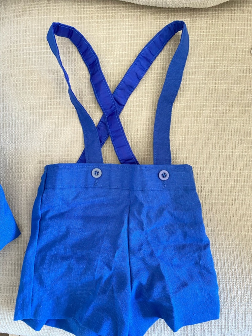 Royal Blue Suspender Shorts